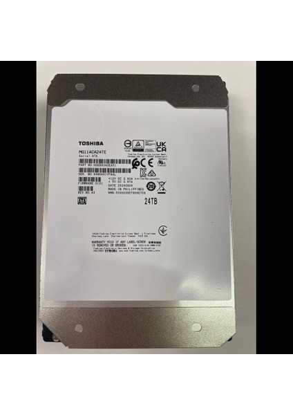 Toshıba Enterprıse, MG11ACA24TE, 3.5", 24TB, 1gb 7200 Rpm, 7/24 Güvenlik, Data Center, Nas, Server, HDD fiyatları
