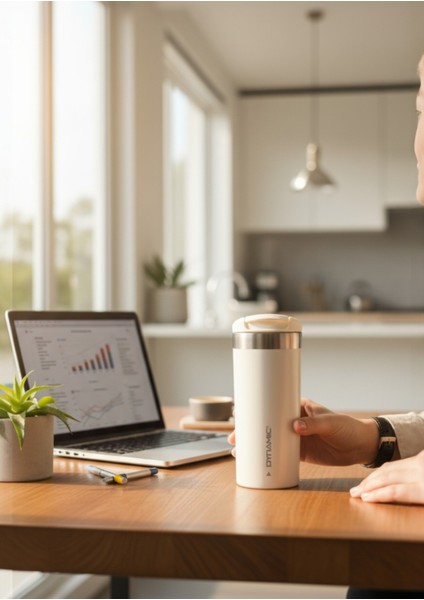 Paslanmaz Çelik Termos Siyah/krem 350ML modelleri