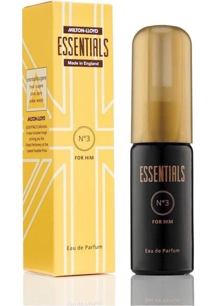 Milton Lloyd Essentials No 3 For Him Edp 50 ml Erkek Parfümü fiyatları