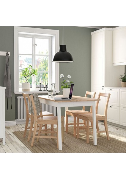 Mutfak Masası, Açık Kahverengi-Beyaz, 125X75 Cm, 4 Kişilik modelleri