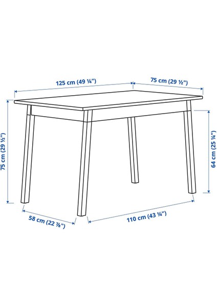 Mutfak Masası, Açık Kahverengi-Beyaz, 125X75 Cm, 4 Kişilik fırsatları