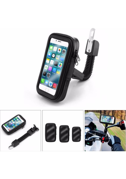 Bisiklet ve Motosiklet Su Geçirmez Telefon Tutucu 6.2" modelleri