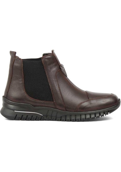 Kadın Kahverengi Kalın Tabanlı Deri Chelsea Bot fırsatları
