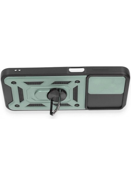 Samsung Galaxy M14 5g Kılıf Pars Lens Yüzüklü Silikon - Yeşil modelleri