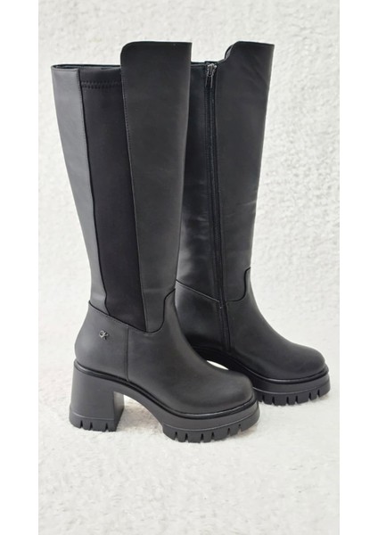 Melinta Kadın Lastikli Kalın Topuklu Çizme fiyatları