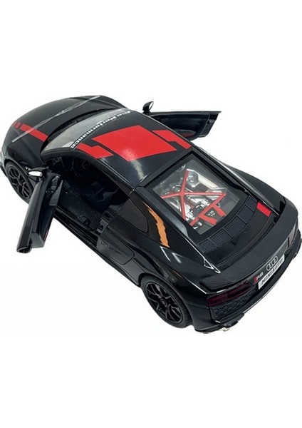 Miniauto 1:24 Ölçek Metal Araba – Siyah Spor Otomobil (Açılabilir Kapaklı)