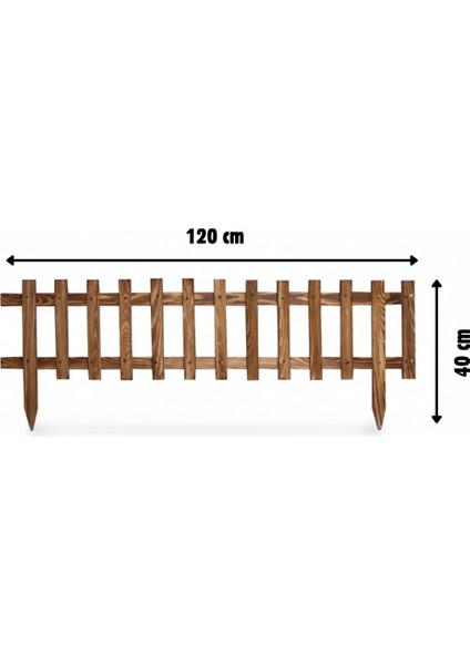 Ahşap Bahçe Çiti Kazıklı 120*40 fırsatları
