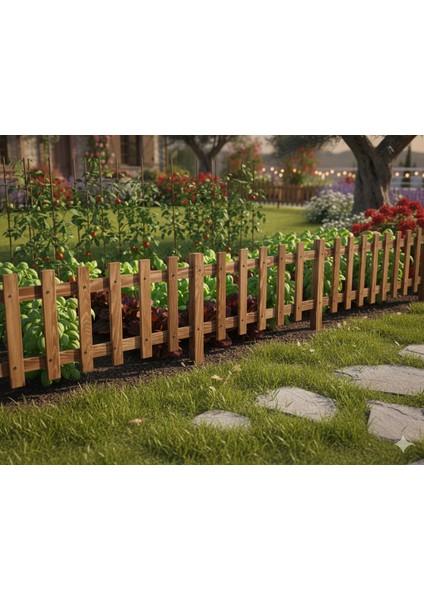 Ahşap Bahçe Çiti Kazıklı 120*40 modelleri