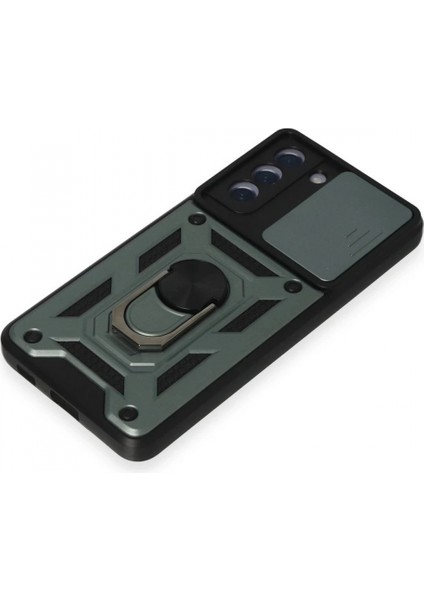 Samsung Galaxy S21 Fe Kılıf Pars Lens Yüzüklü Silikon - Yeşil indirimleri