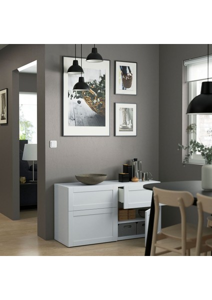 Dolap Kombinasyonu, Beyaz, 120X42X65 Cm, Hanvıken, Fren Raylı fiyatları