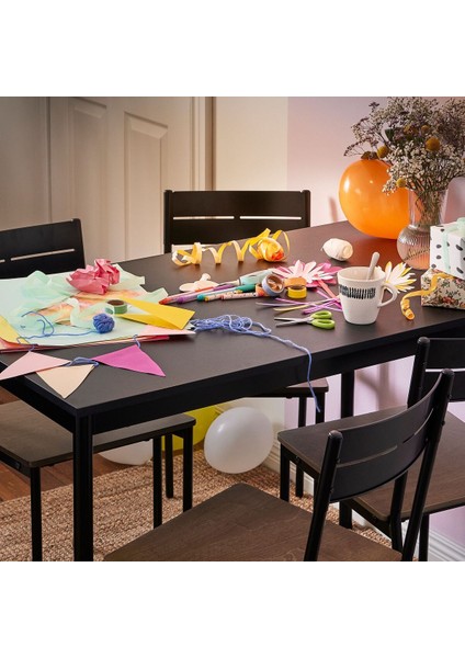 Mutfak Masası, Siyah, 110X67 Cm, 4 Kişilik modelleri