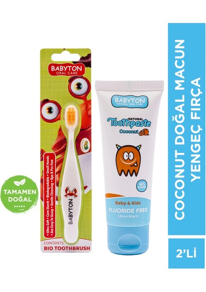 Hindistan Cevizi Doğal Macun ve Yengeç Fırça