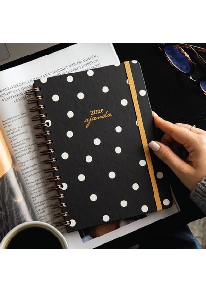 2026 A5 Spiralli Haftalık Ajanda 12 Aylık - Puantiye