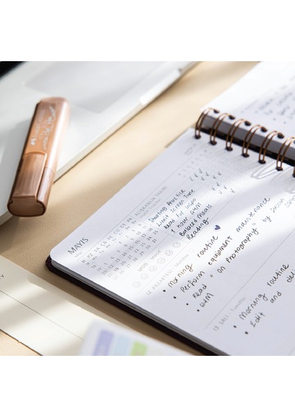 2026 A5 Spiralli Haftalık Ajanda 12 Aylık - Puantiye modelleri