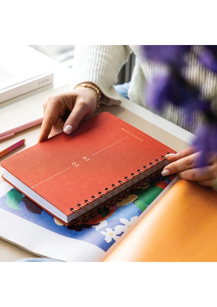 2026 A5 Spiralli Keten Haftalık Ajanda 12 Aylık - Mercan fiyatları