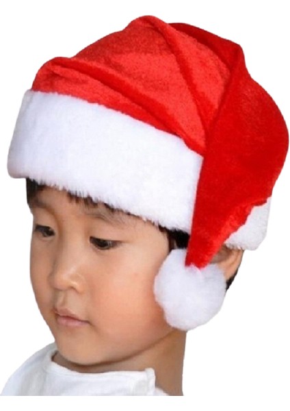 Çocuk Noel Baba Şapkası Kadife