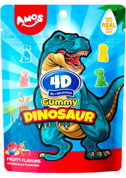 4d Gummy Dinosaur 72G