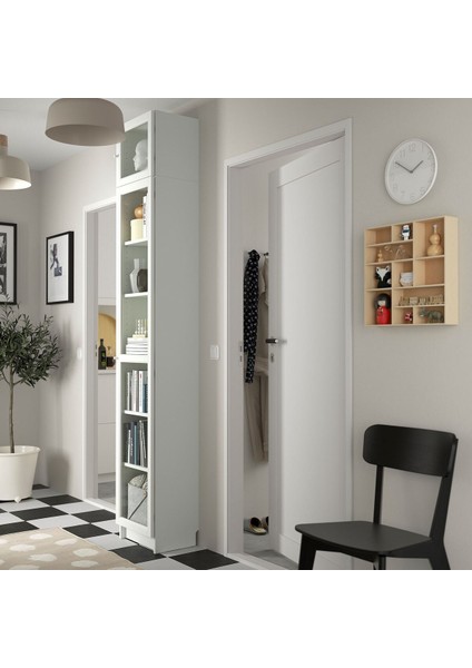 Cam Kapaklı Kitaplık, Beyaz, 40X30X237 cm modelleri