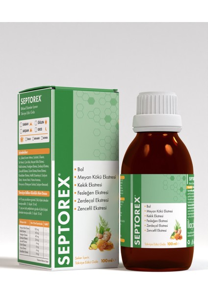 Ballı Zencefilli Kekikli Bitkisel Şurup 100 ml