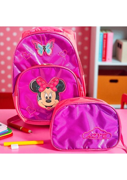 Minnie Mouse Okul ve Beslenme Çantası Seti modelleri
