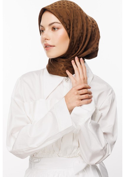 Moon Desen Ipeksi Jakar Eşarp