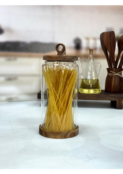 Nora 2350 ml Akasya Kapak ve Standlı Kavanoz