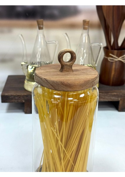 Nora 2350 ml Akasya Kapak ve Standlı Kavanoz fiyatları