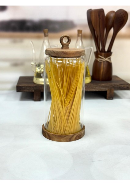 Nora 2350 ml Akasya Kapak ve Standlı Kavanoz fırsatları