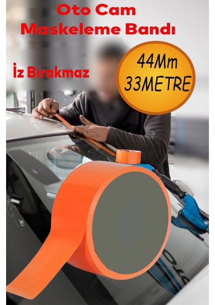 Oto Cam Montaj Tamir Sabitleme Bandı Iz Bırakmaz Güçlü Yapışkanlı Araç Bandı 45 mm x 33 M Mft.
