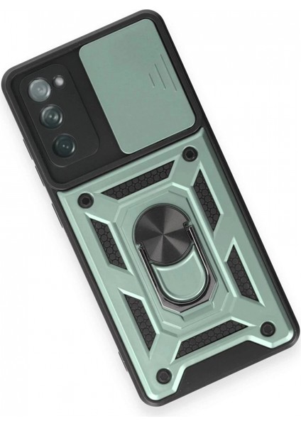 Samsung Galaxy S20 Fe Kılıf Pars Lens Yüzüklü Silikon - Yeşil modelleri