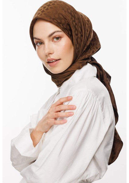 Moon Desen Ipeksi Jakar Eşarp