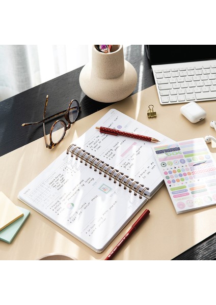 2026 A5 Spiralli Haftalık Ajanda 12 Aylık - Kedi modelleri