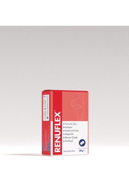 Yumurta Zarı, Kollajen ve Hyaluronik Asit İçeren Takviye Edici Gıda 30 Tablet