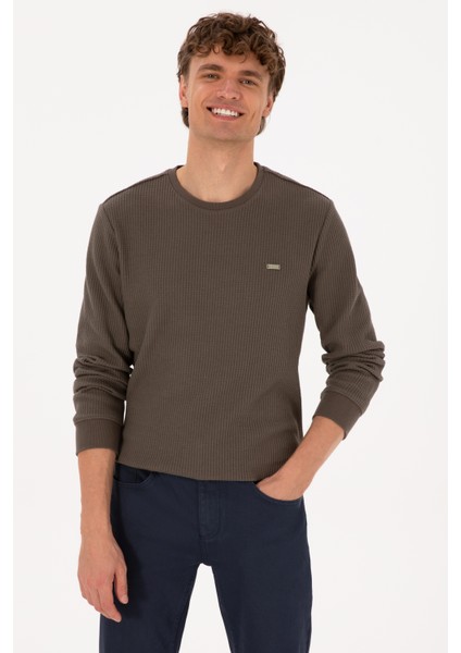 Erkek Vizon Sweatshirt 50316304-VR052