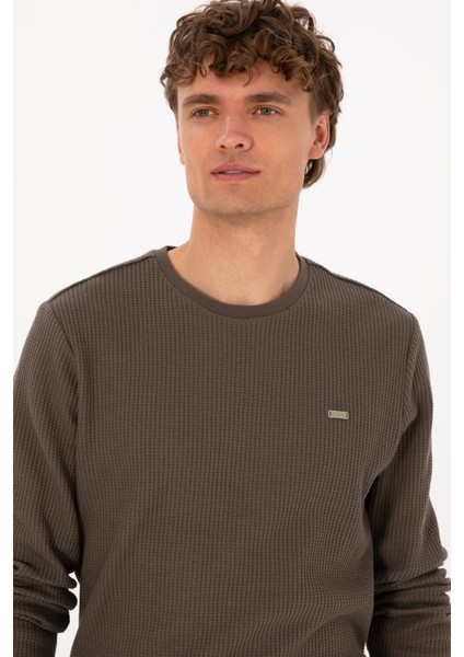 Erkek Vizon Sweatshirt 50316304-VR052 fiyatları