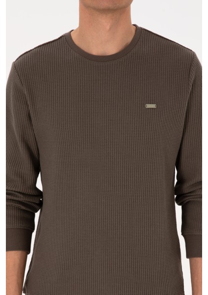 Erkek Vizon Sweatshirt 50316304-VR052