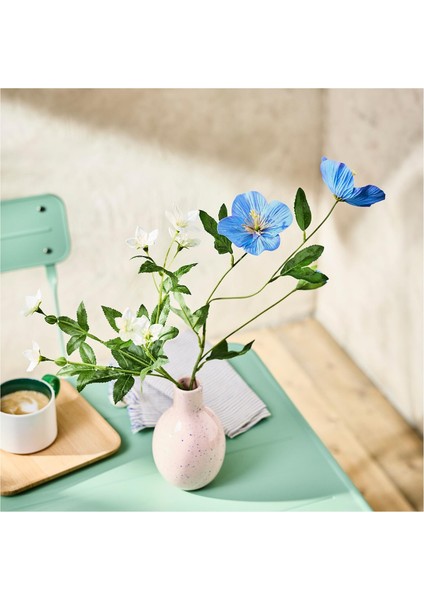 Yapay Çiçek, Mavi, 57 Cm, Gelincik, Iç-Dış Mekan modelleri