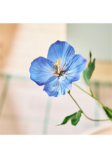 Yapay Çiçek, Mavi, 57 Cm, Gelincik, Iç-Dış Mekan fırsatları