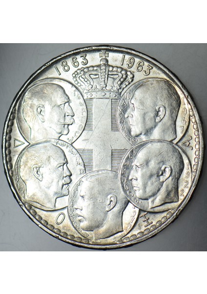 Yunanistan 30 Drahmi 1963 Hatıra Gümüş-5 Kral. 18 Gr. Çil(-) modelleri