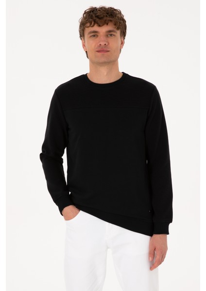 Erkek Siyah Sweatshirt 50315455-VR046