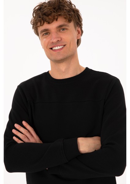 Erkek Siyah Sweatshirt 50315455-VR046 fiyatları