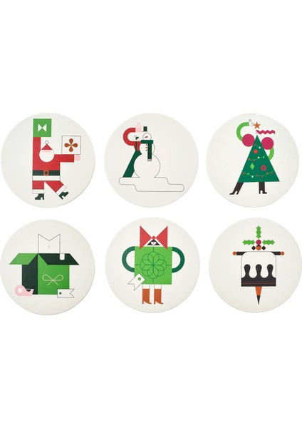 Bardak Altlığı, Karışık Motifler, 6 Adet