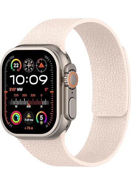 Apple Watch 2-3-4-5-6-7-8-10 & Se Uyumlu Manyetik Desenli Spor Silikon Kordon (38/40/41 & 42 Mm)