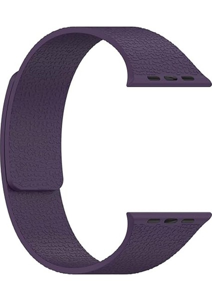 Apple Watch 2-3-4-5-6-7-8-10 & Se Uyumlu Manyetik Desenli Spor Silikon Kordon (38/40/41 & 42 Mm) modelleri