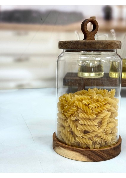 Nora 1850 ml Akasya Kapak ve Standlı Kavanoz fırsatları