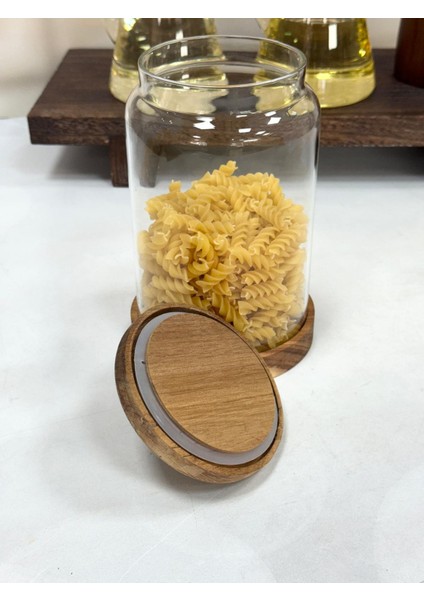 Nora 1850 ml Akasya Kapak ve Standlı Kavanoz indirimleri