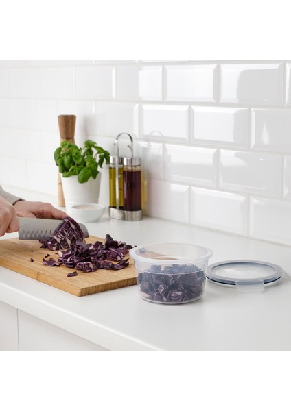 Plastik Saklama Kabı, Plastik, 750 Ml, Yuvarlak fiyatları