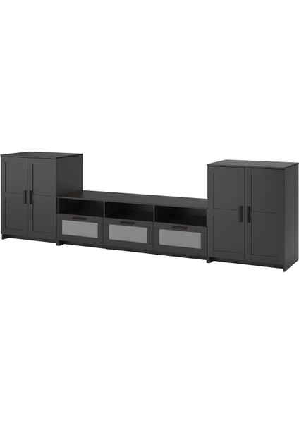 Tv Ünitesi, Siyah, 336X41X95 cm