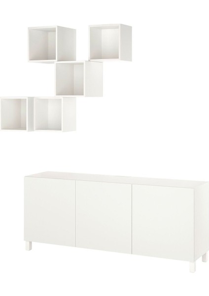 Tv Ünitesi, Beyaz, 180X42X220 Cm, Lappvıken