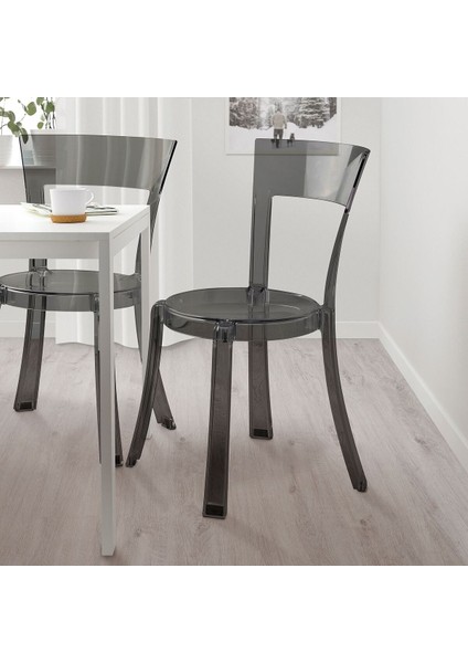 Plastik Sandalye, Şeffaf Gri fiyatları